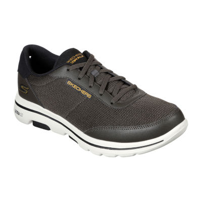 skechers lace up sneakers olive