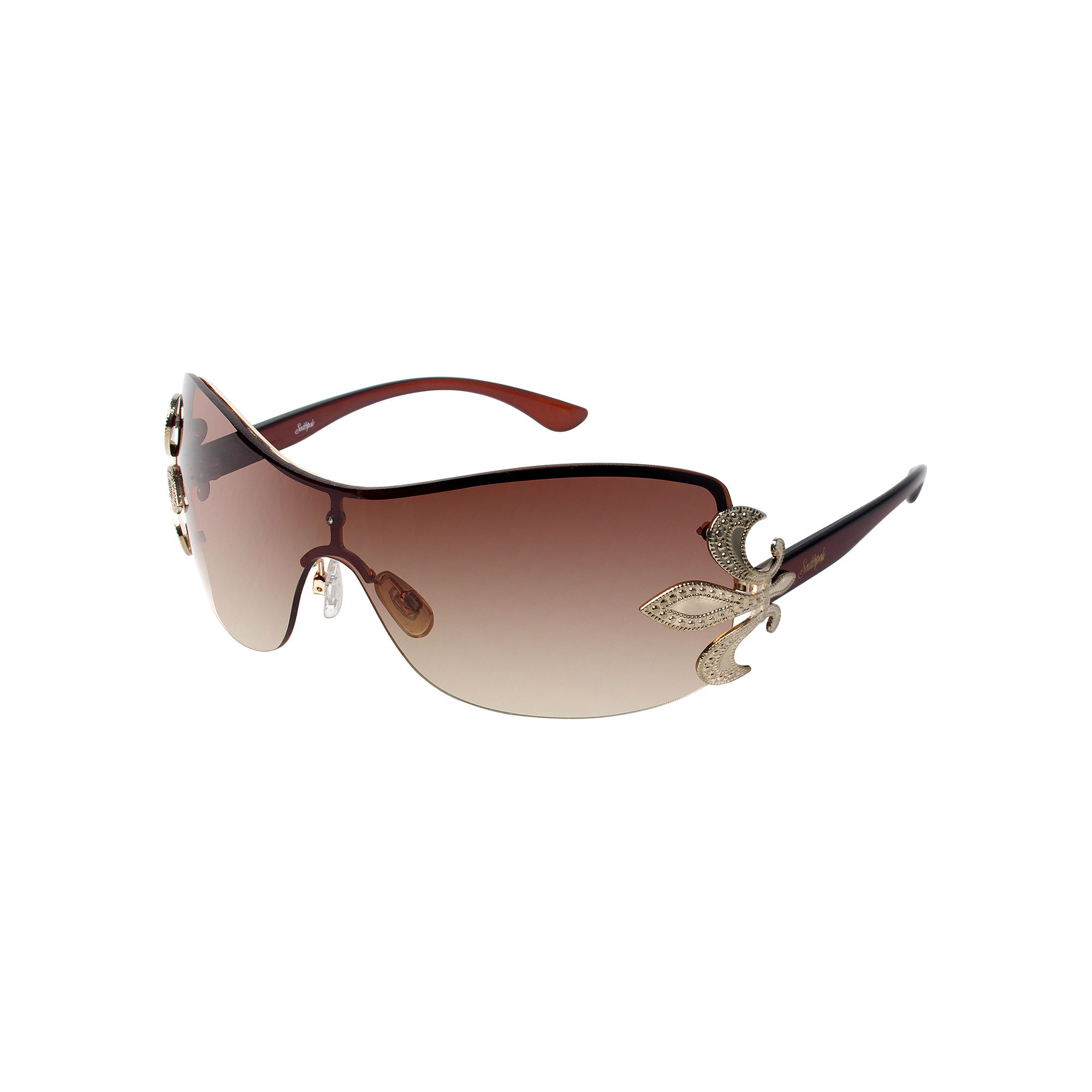 UPC 781268681650 product image for Southpole Fleur-de-Lis Rimless Shield Sunglasses | upcitemdb.com