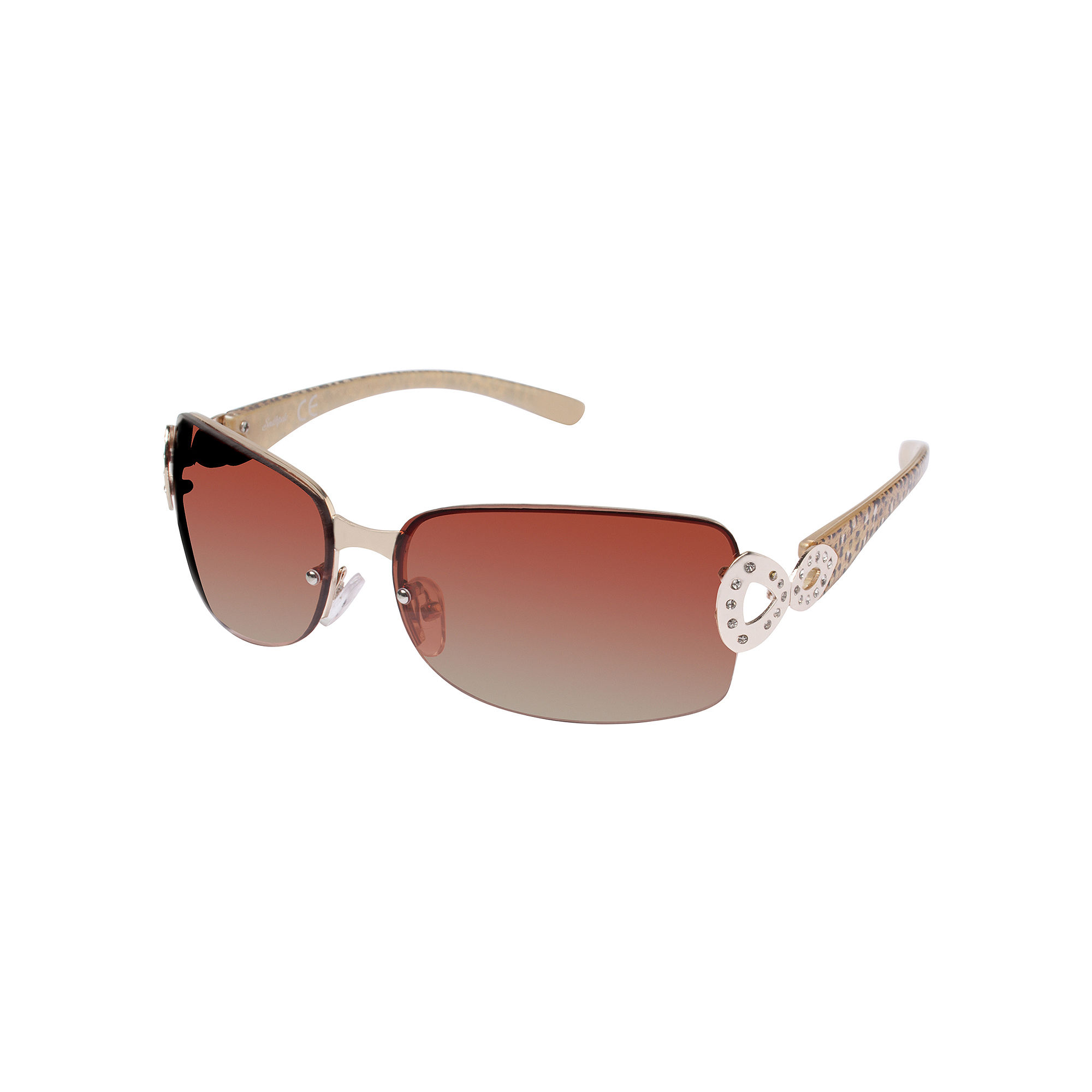 UPC 781268701693 product image for Southpole Chain-Temple Semi-Rimless Rectangular Sunglasses | upcitemdb.com