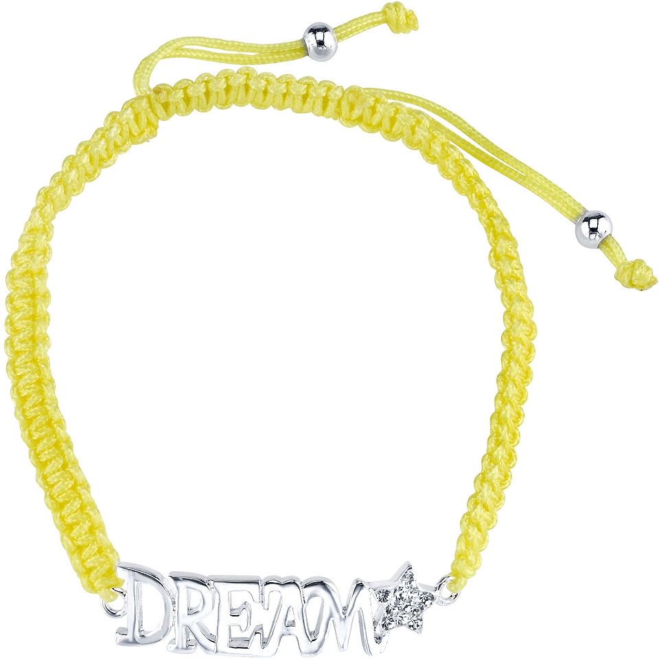Bridge Jewelry Pure Silver Plated Dream Bracelet Yellow Cord