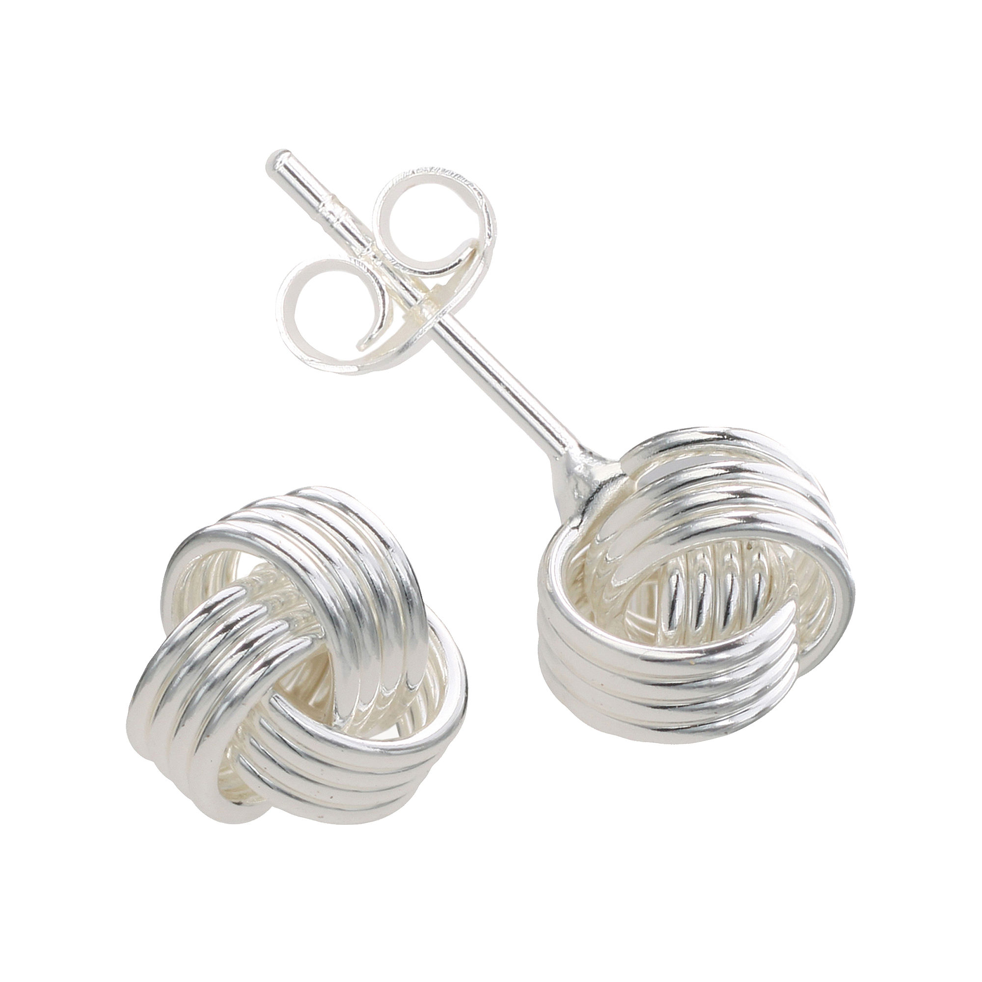 UPC 722089012490 product image for Love Knot Earrings Sterling Silver | upcitemdb.com