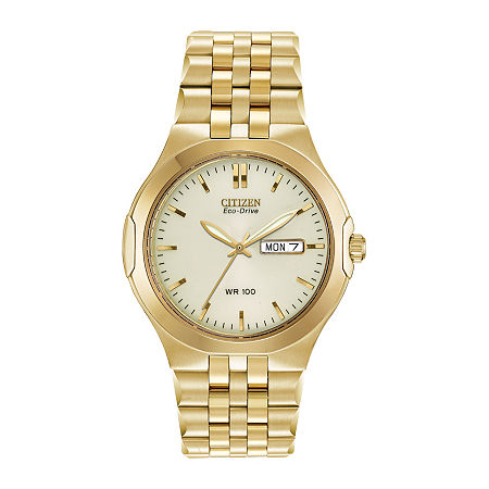 UPC 013205078903 product image for Citizen Eco-Drive Mens Gold-Tone Watch with Day/Date Display BM8402-54P | upcitemdb.com