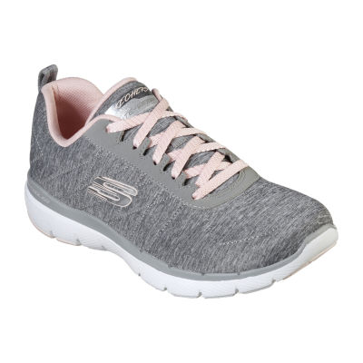 skechers white and gold flex appeal