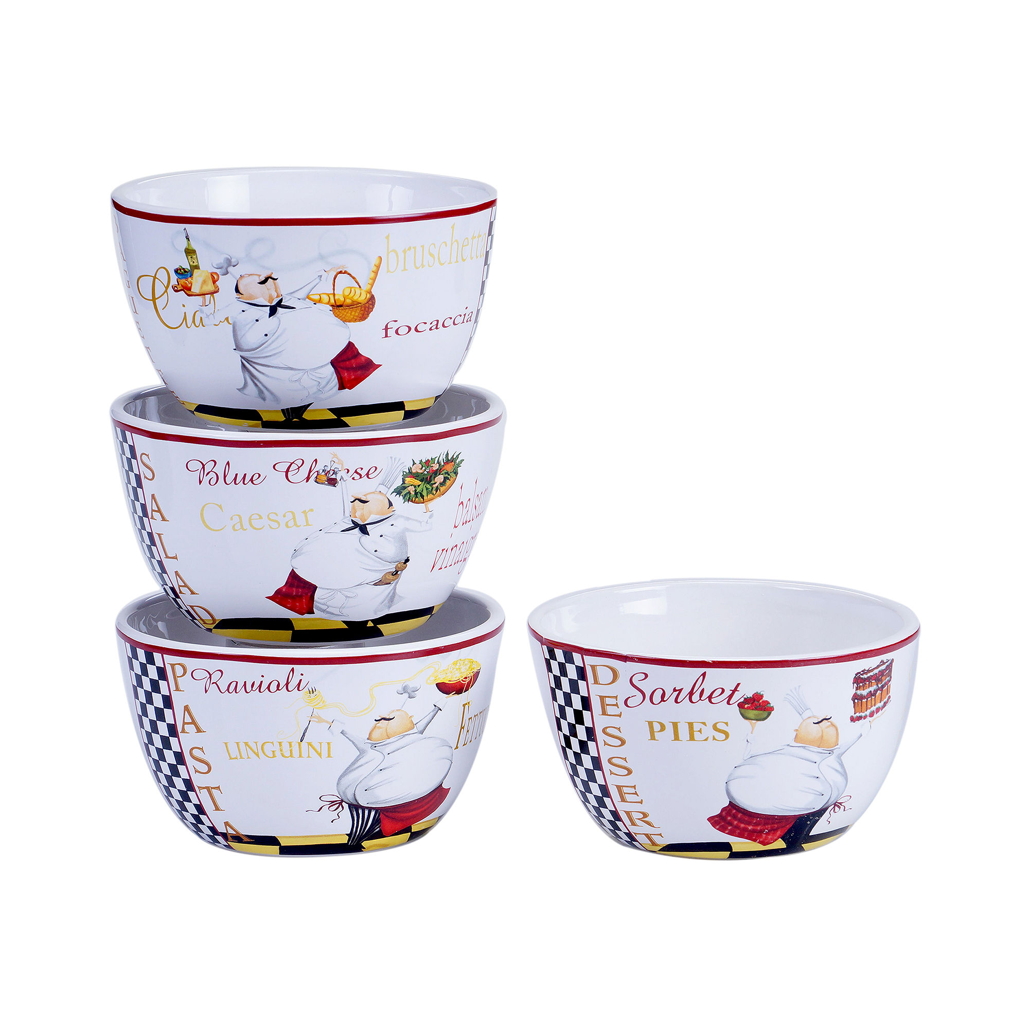 UPC 730384094660 product image for Certified International Chef's Special Set of 4 Ice Cream Bowls | upcitemdb.com