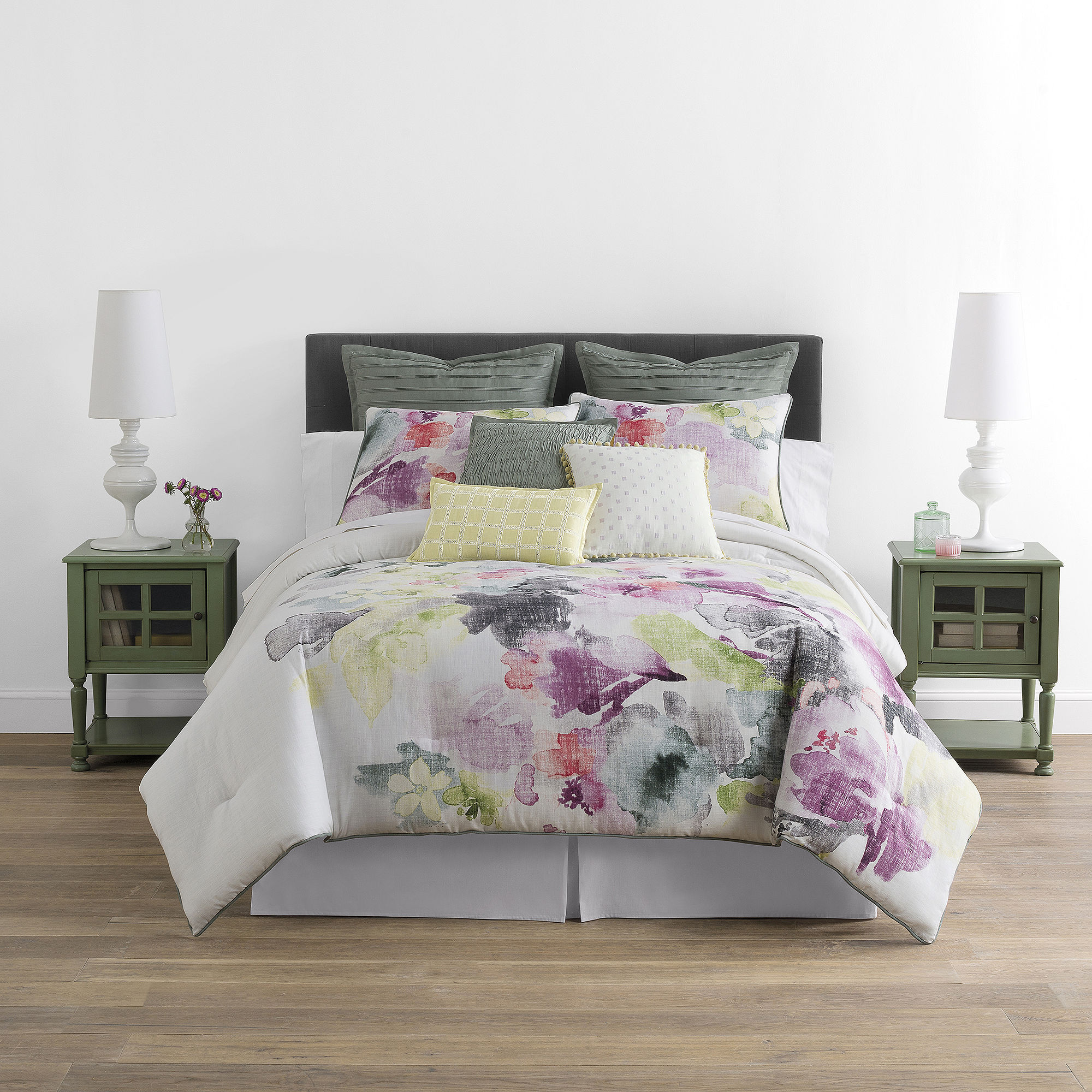 JCPenney Home Watercolor Floral 4-pc. Comforter Set