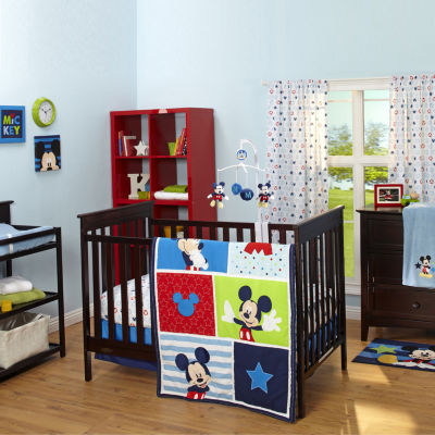 mickey mouse crib sheet set