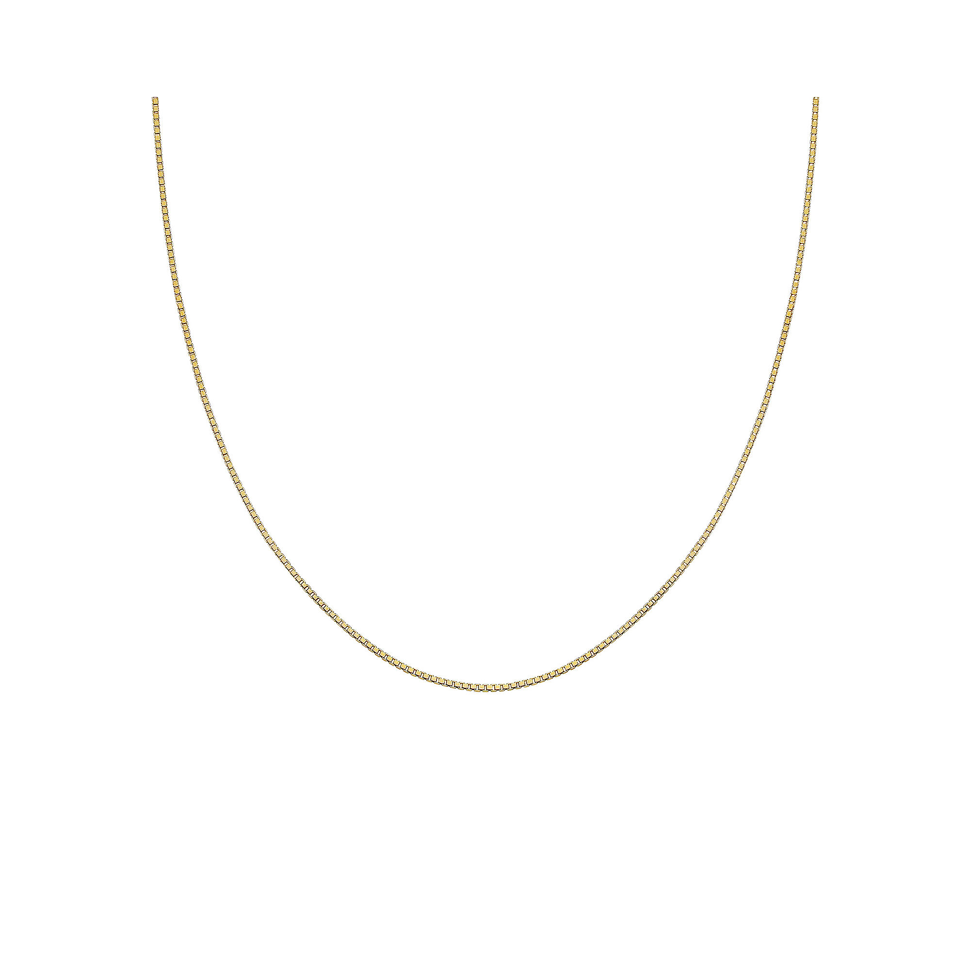 Silver Reflections Gold Over Sterling Silver Box Chain Necklace
