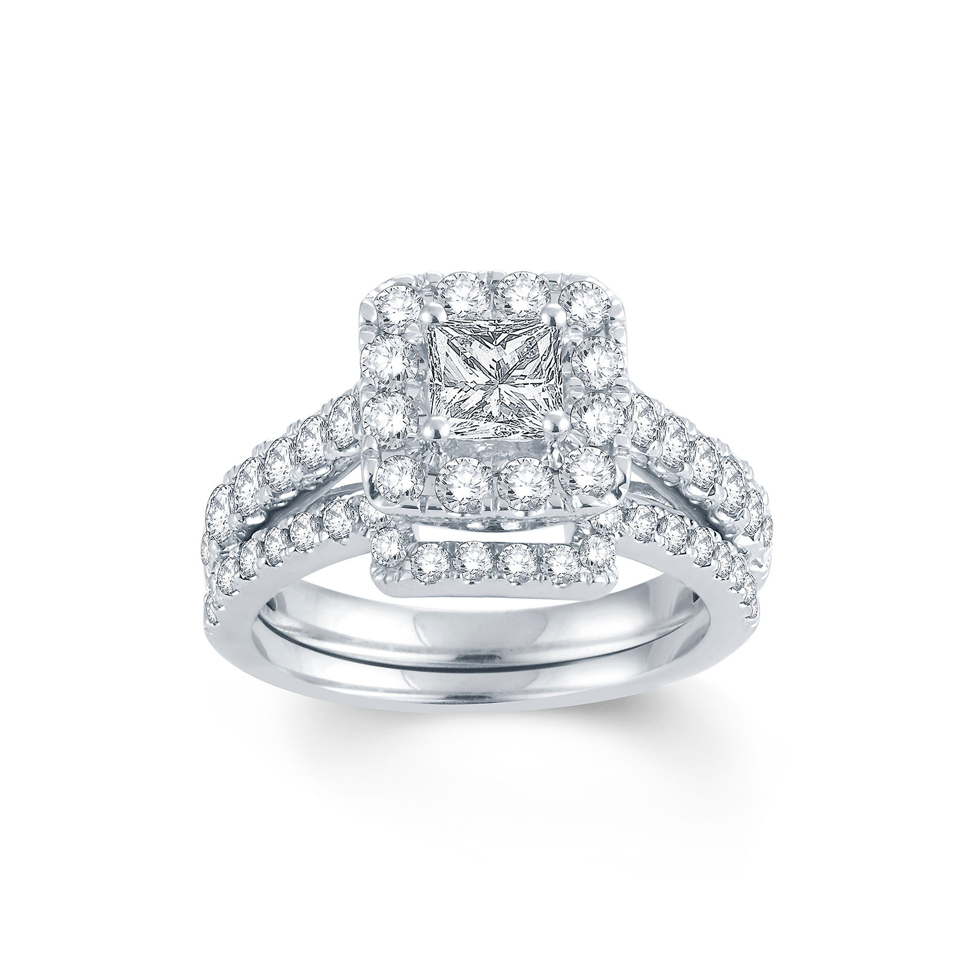 LIMITED QUANTITIES 2 CT. T.W. Diamond 14K White Gold Bridal Set