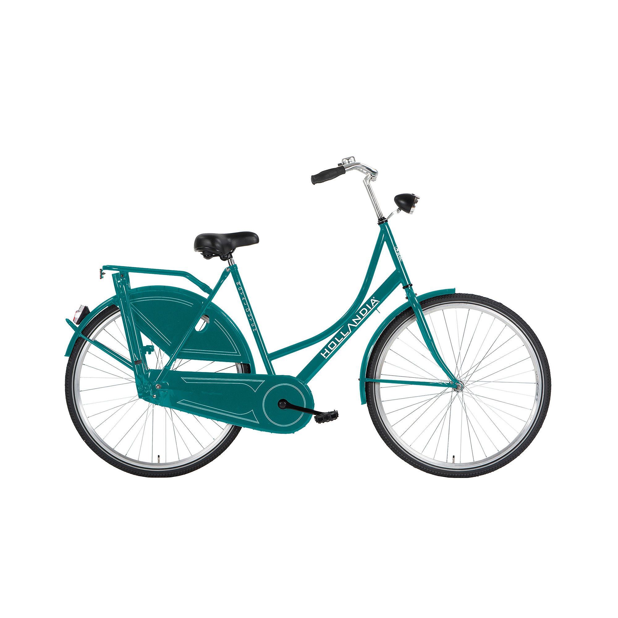 Hollandia Royal Dutch City Bicycle with Chain Guard and Dress Guard, 700c wheels, 22 inch frame, Women's Bike, Green