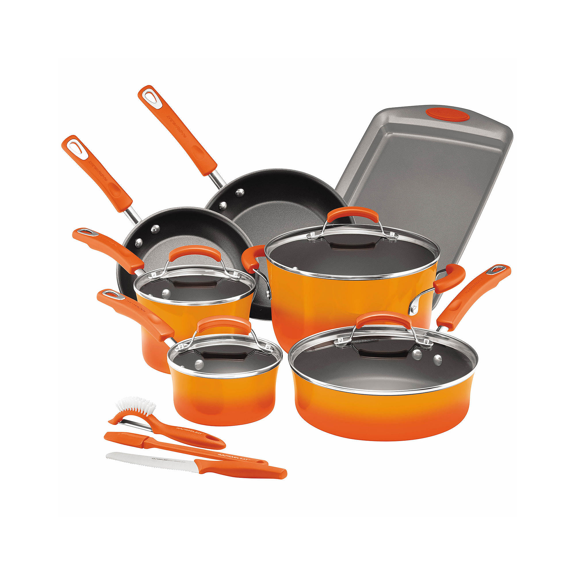 Rachael Ray Hard Enamel Nonstick 14-pc. Cookware Set