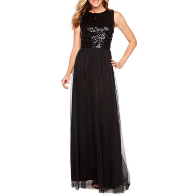 blu sage sleeveless evening gown