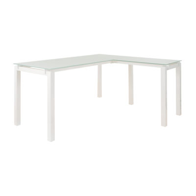 Signature Design By Ashley Baraga L Shaped Desk Color White Jcpenney
