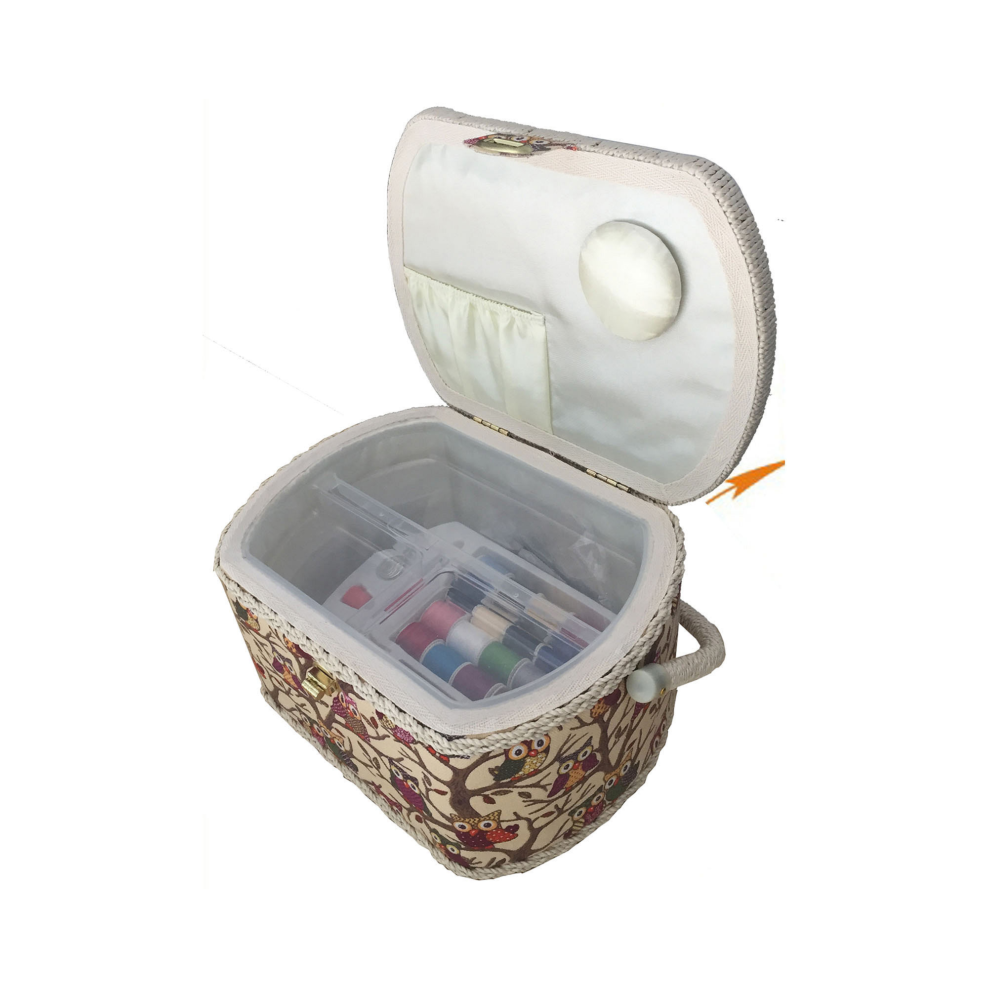 Michley FS-096 Sewing Basket with 41-pc. Sewing Kit