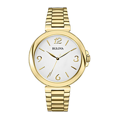 Bulova® Womens Gold-Tone Stainless Steel Watch 97L139