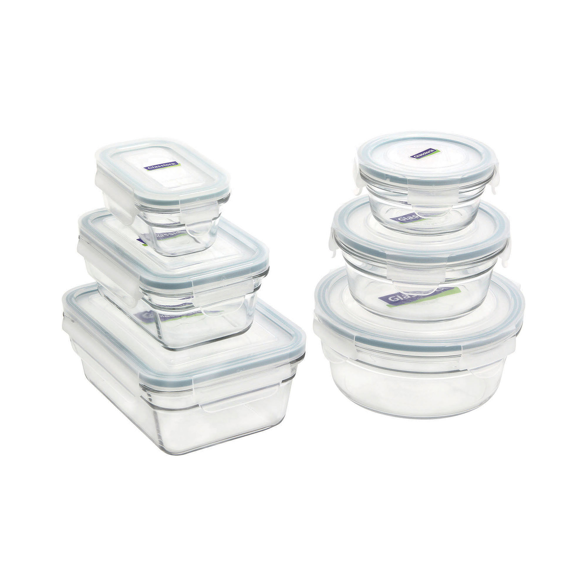 UPC 848313001662 product image for Glasslock 12-pc. Round and Rectangular Glass Container Set | upcitemdb.com