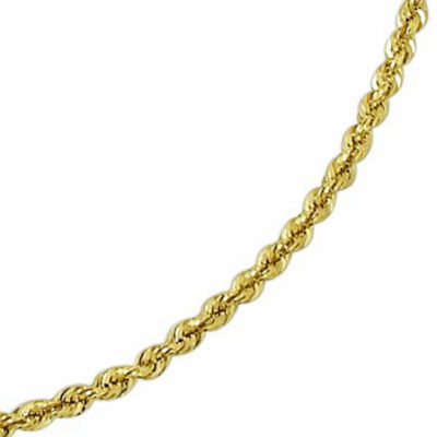 20 Inches Long Rope Chain 14Kt Gold Rope Chain 