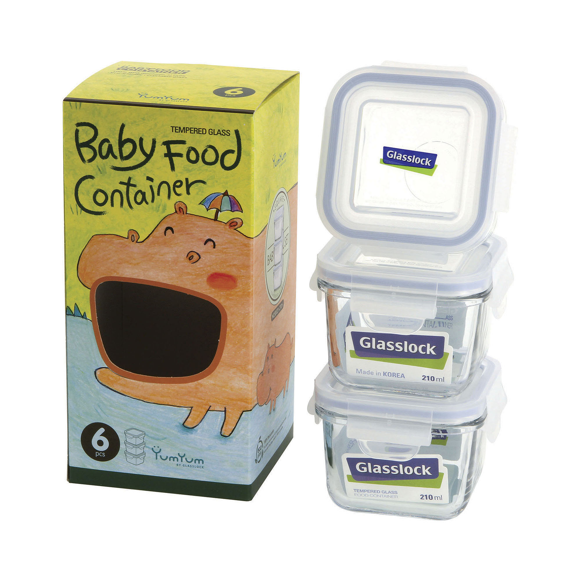 UPC 848313001228 product image for Glasslock Baby Mini 6-pc. Square Container Set | upcitemdb.com