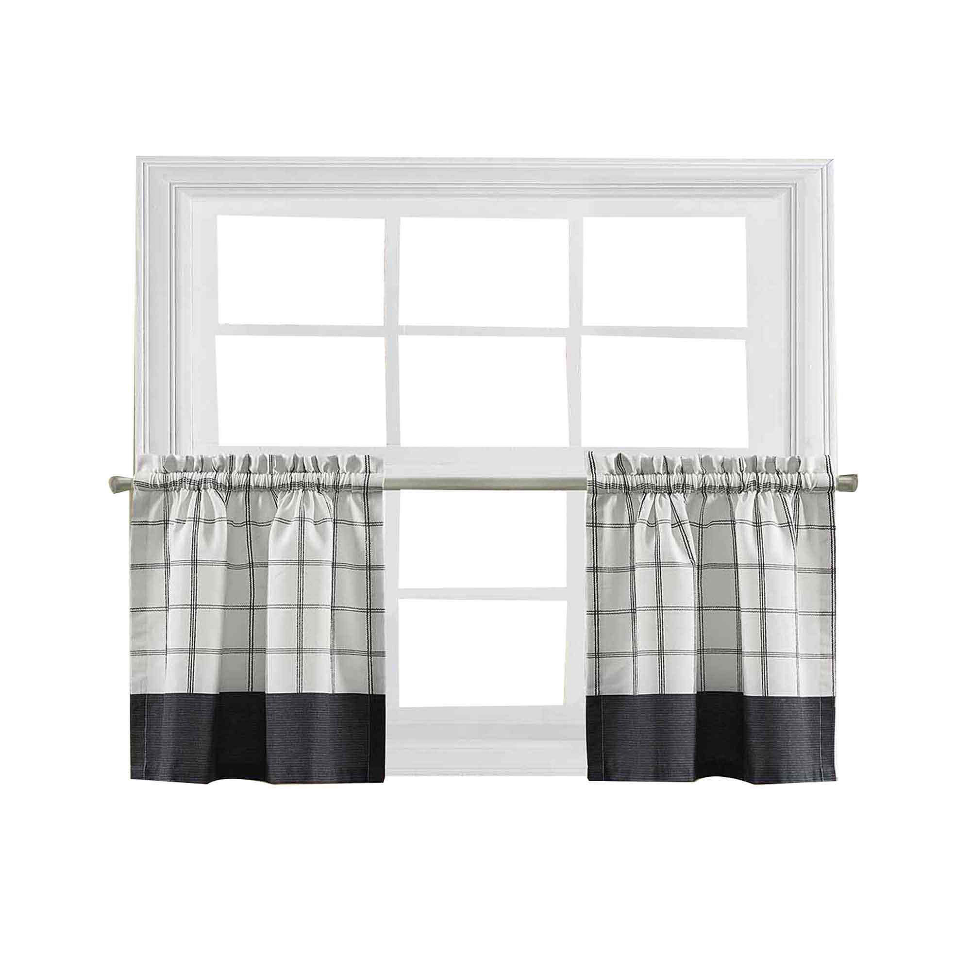 Bistro Check Rod-Pocket Window Tiers