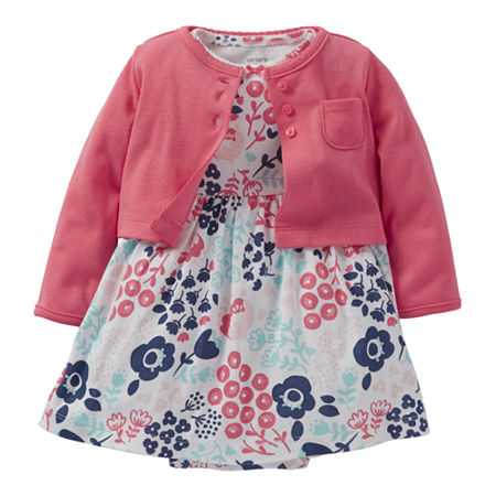 UPC 888510000075 product image for Carter's Floral Dress and Cardigan Set - Girls newborn-12m | upcitemdb.com