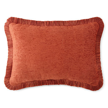 JCPenney Home Chenille Fringe Oblong Decorative Pillow