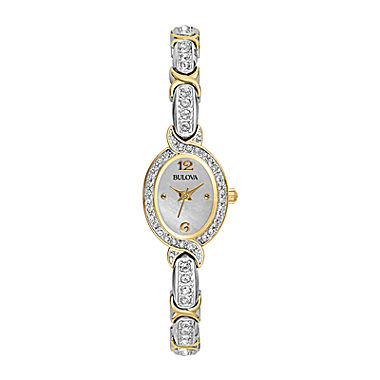 Bulova® Womens Crystal Accent Bracelet Watch 