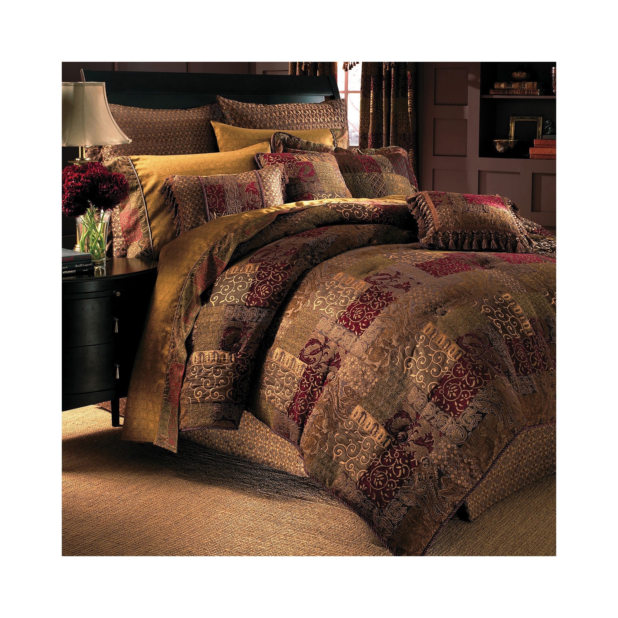 Croscill Classics Catalina Red 4-pc. Chenille Comforter Set