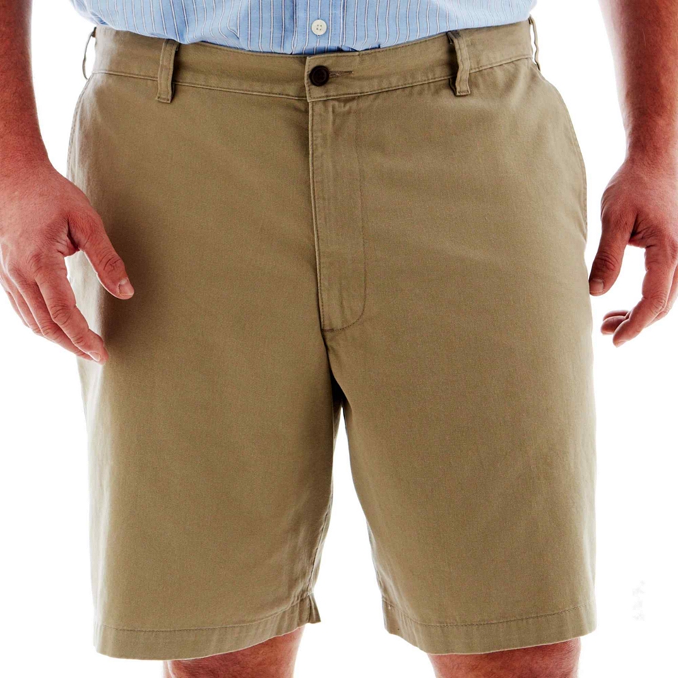 Dockers Flat Front Shorts Big and Tall, Sand Dune, Mens