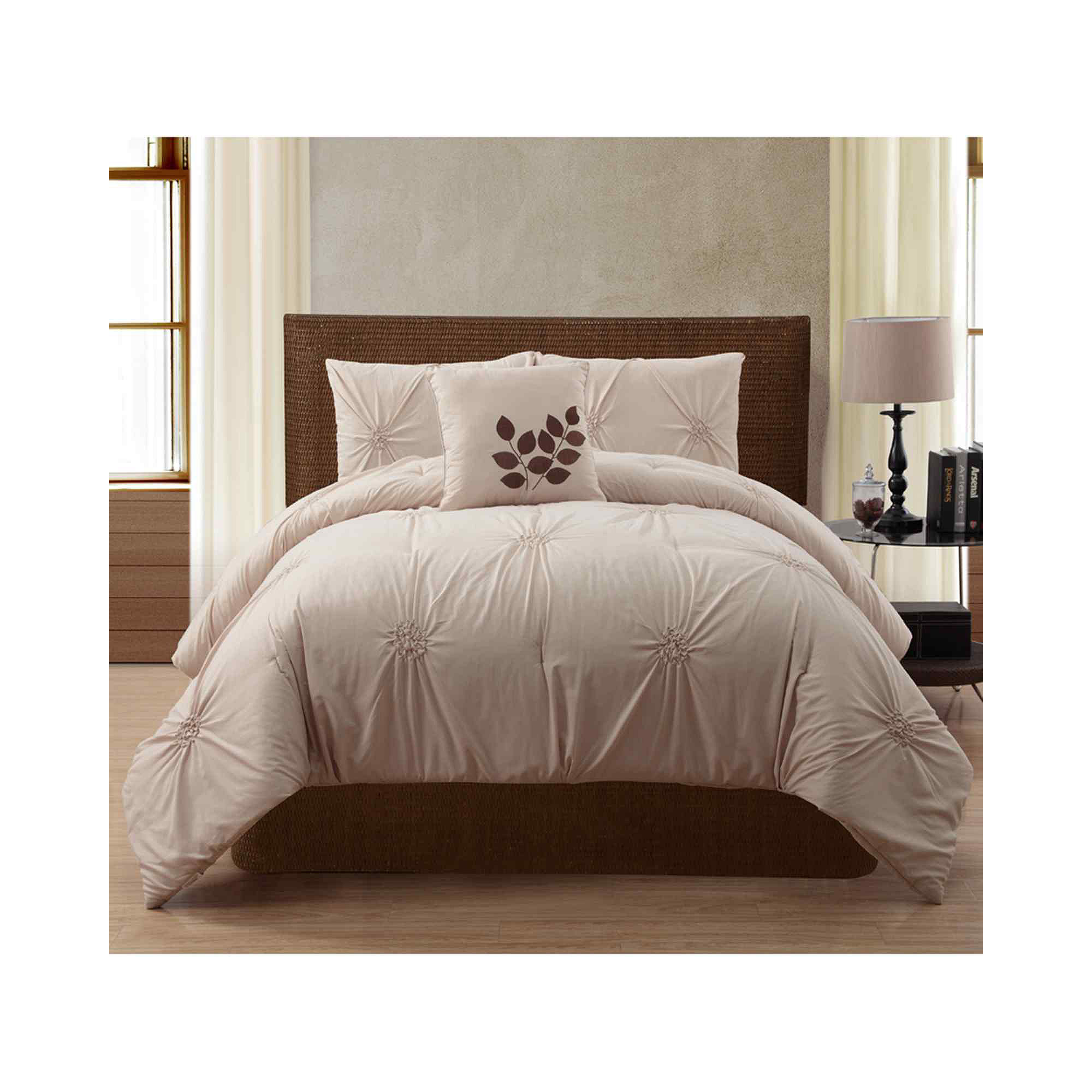 London 4-pc. Pleated Comforter Set