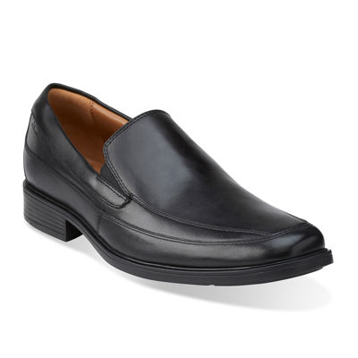 clarks leather slip ons