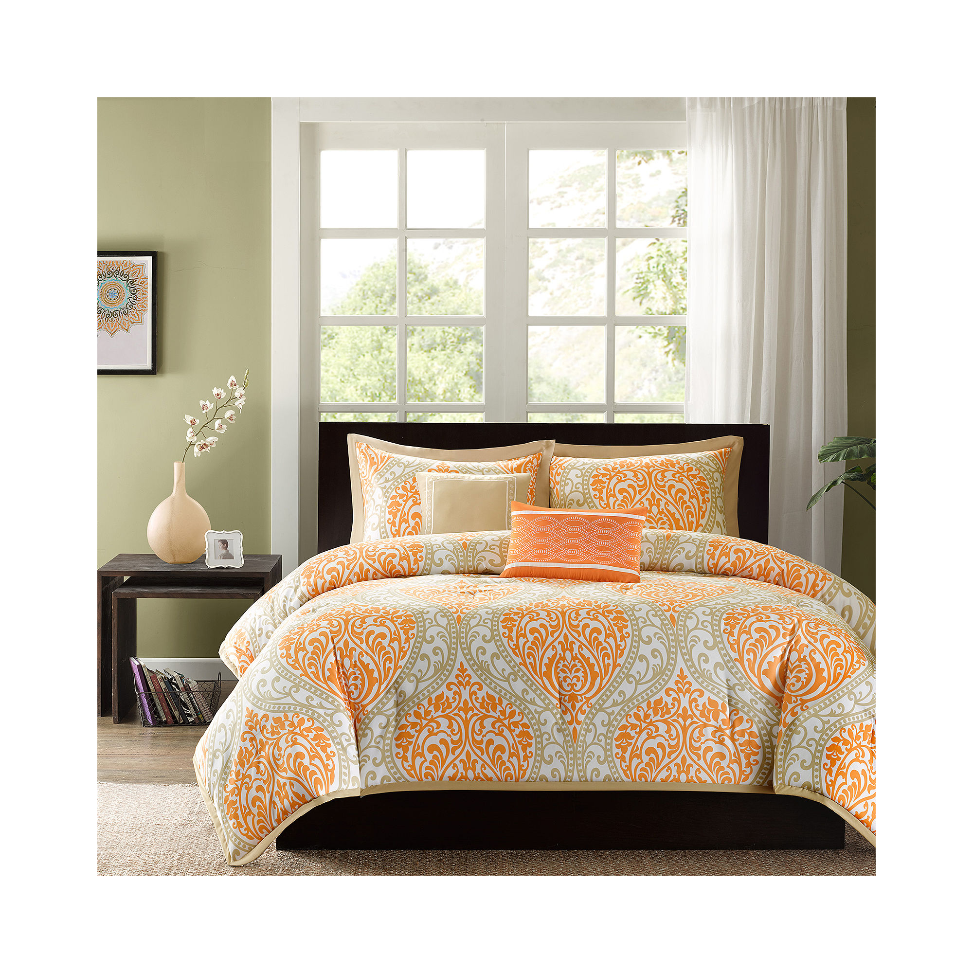 Intelligent Design Sabrina Damask Comforter Set