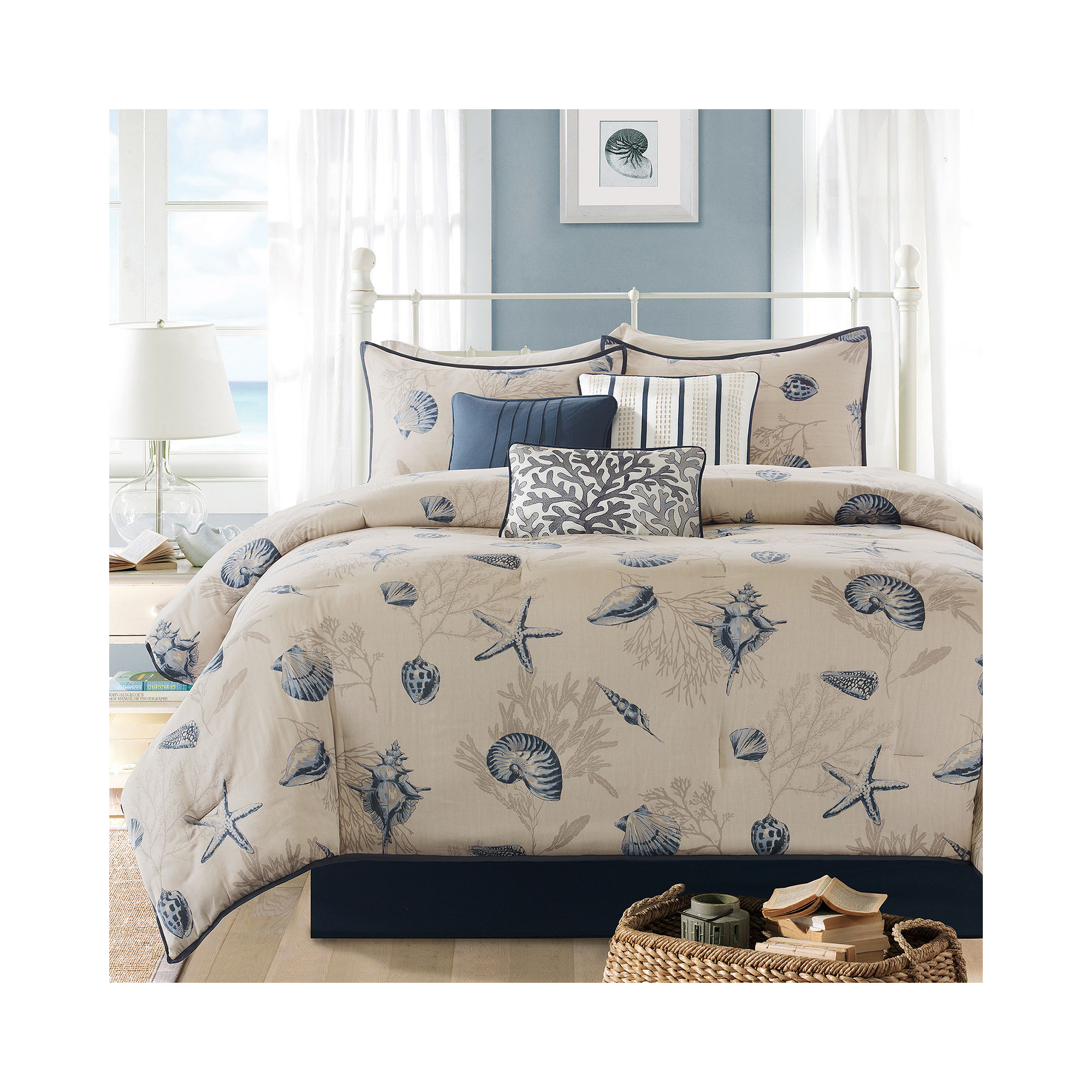 Madison Park Nantucket Coastal 7-pc. Cotton Printed Comforter Set