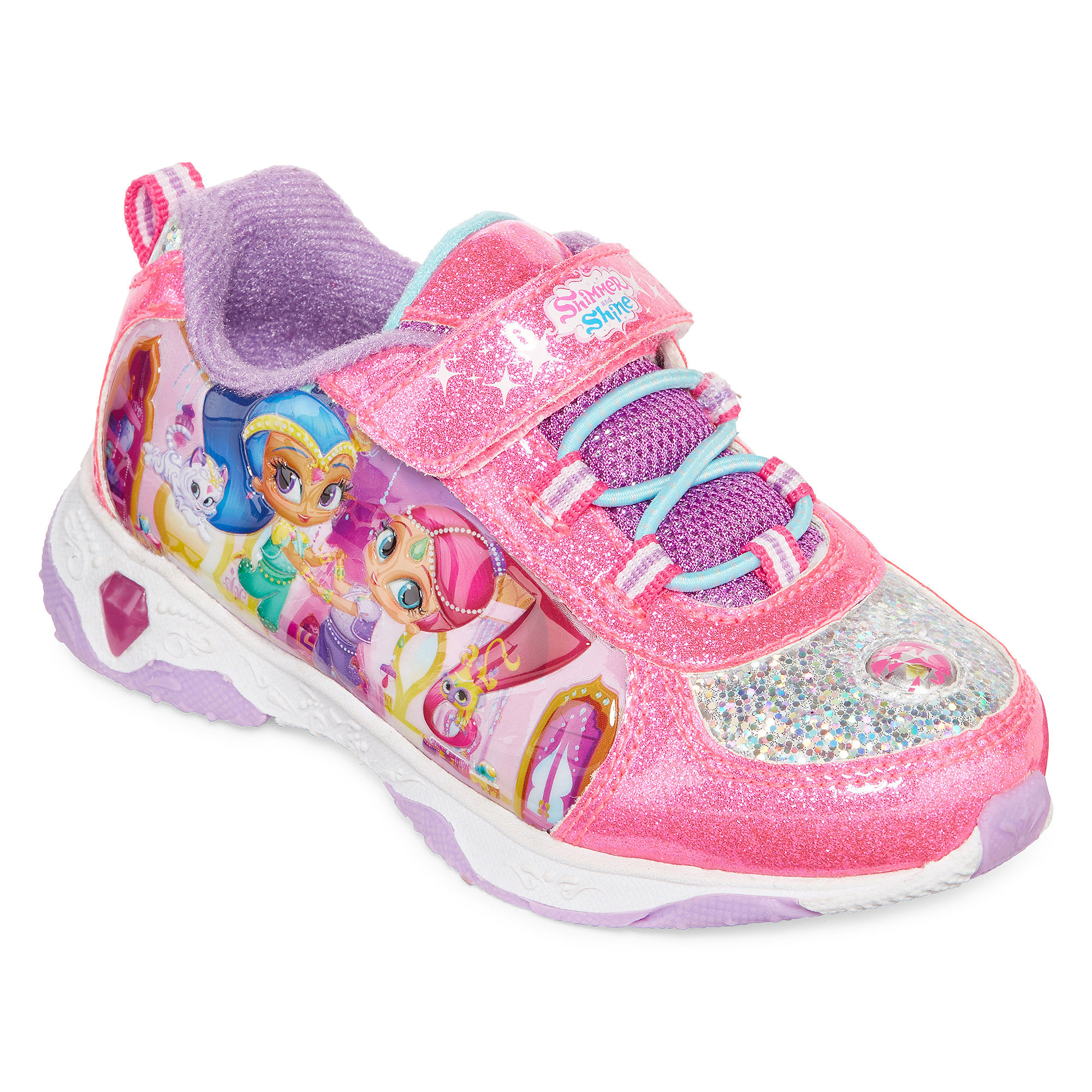 Nickelodeon Shimmer and Shine Girls Athletic Light-Up Sneakers - Toddler