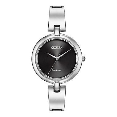 Citizen® Eco-Drive® Womens Silver-Tone Bangle Bracelet Watch