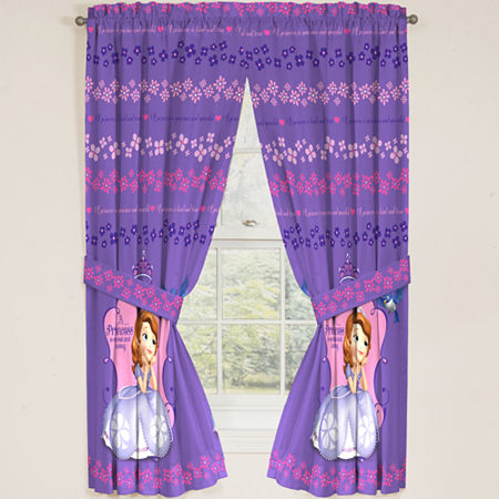 Disney Sofia the First Graceful Rod-Pocket Curtain Panel Pair