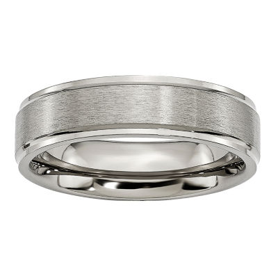 Personalized Mens 6mm Titanium Wedding Band - JCPenney