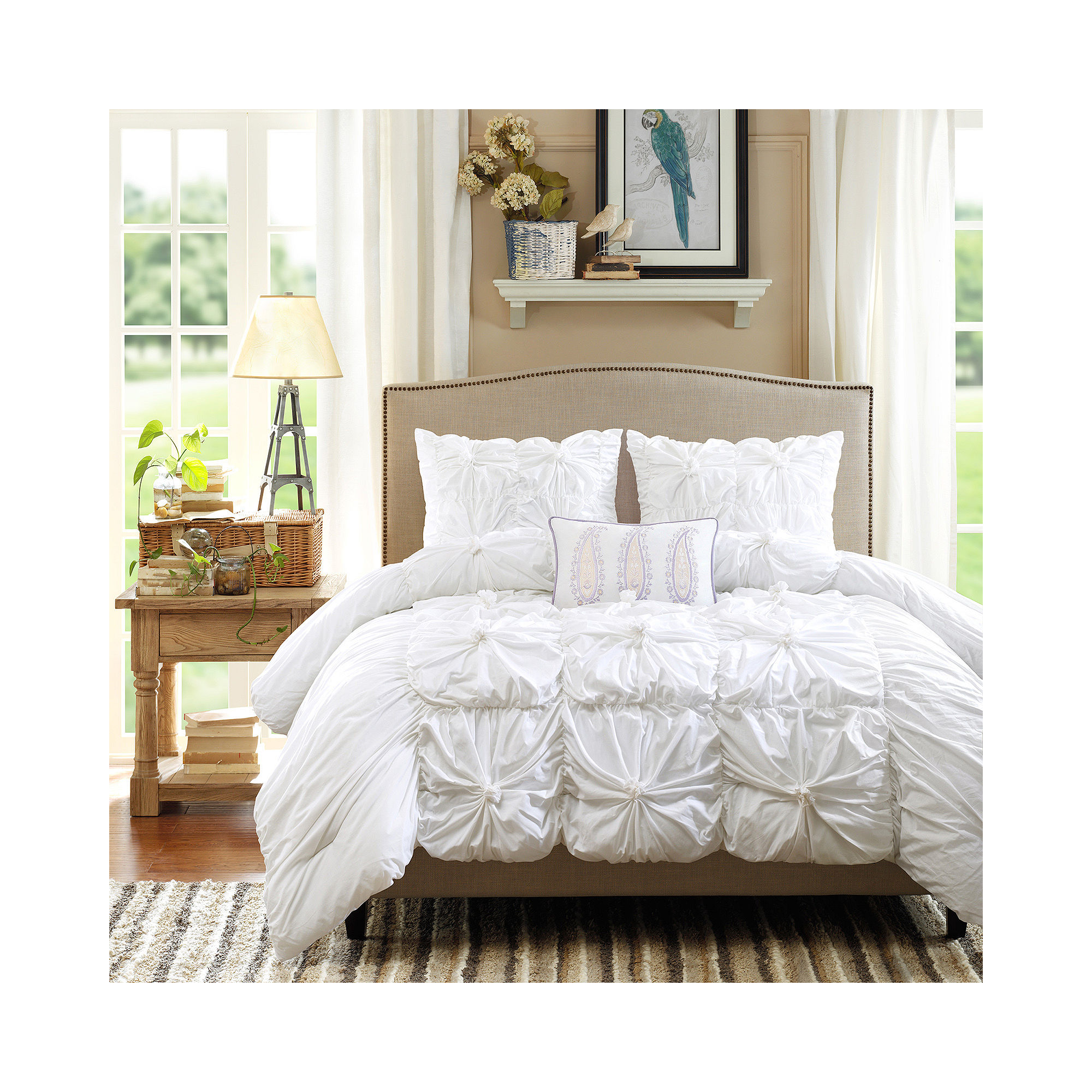 Madison Park Maxine Ruched 4-pc. Comforter Set