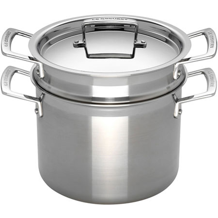 UPC 630870042277 product image for Le Creuset 7½-qt. Tri-Ply Stainless Steel Pasta Pot + Insert | upcitemdb.com