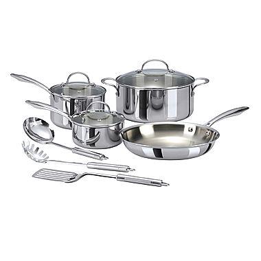 Cooks 10-pc. Tri-Ply Stainless Steel Cookware Set