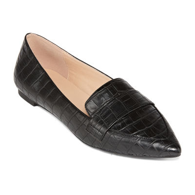 women's black slip on flats