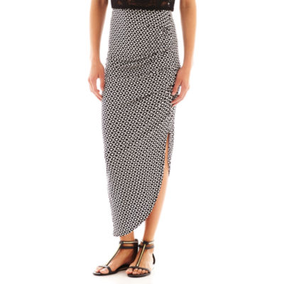 diamond tile maxi skirt