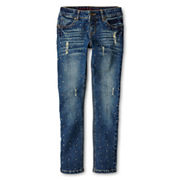 Arizona Studded Skinny Jeans - Girls 6-16, Slim and Plus