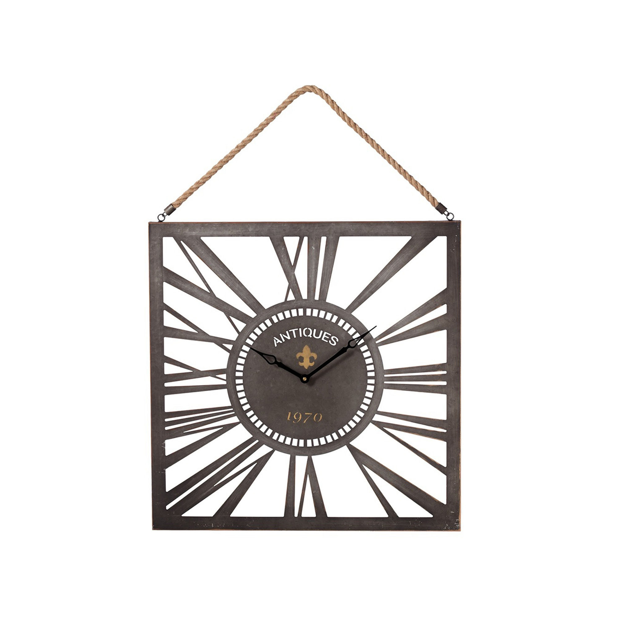 UPC 738449512968 product image for Square Wall Clock with Rope Hanger | upcitemdb.com