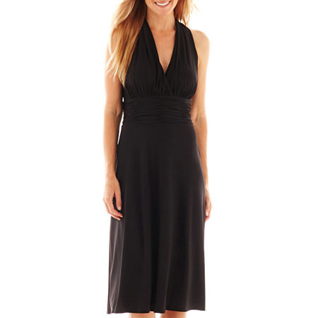 UPC 762729075102 product image for Black Label by Evan-Picone Ruched Halter Dress | upcitemdb.com