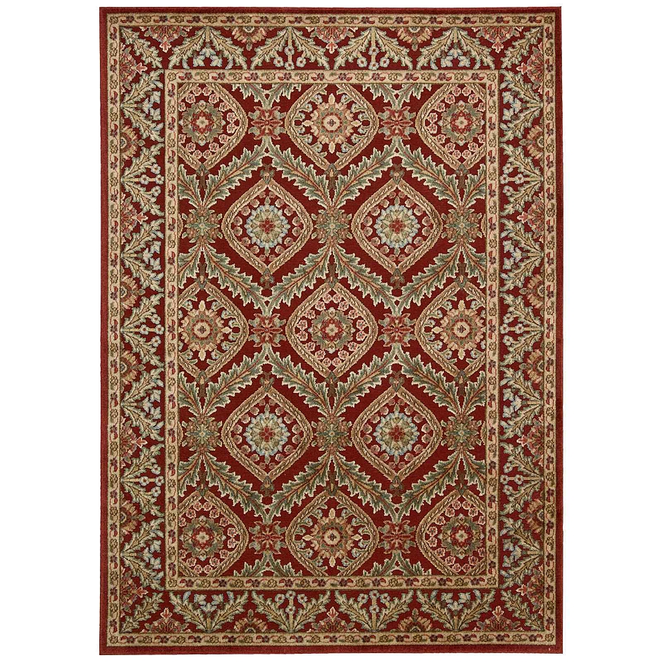 Nourison Milford Hand Carved Rectangular Rugs, Red