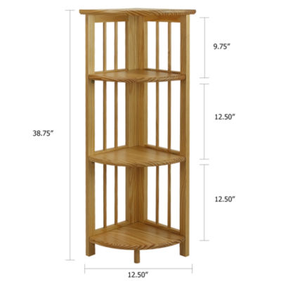 Folding 4Shelf Corner Bookcase JCPenney