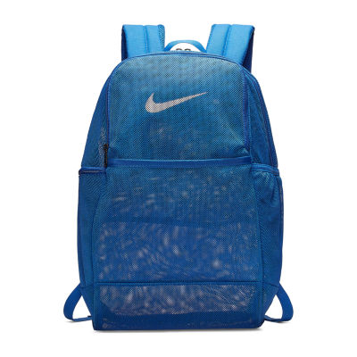 blue nike mesh backpack
