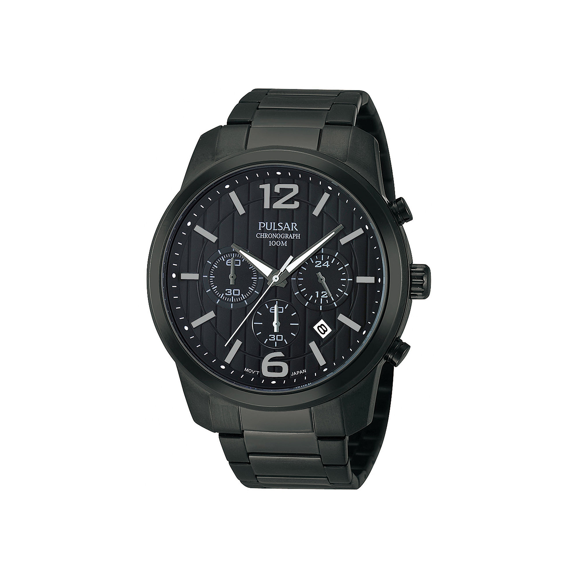 UPC 037738141699 product image for Pulsar Mens Black Chronograph Watch | upcitemdb.com