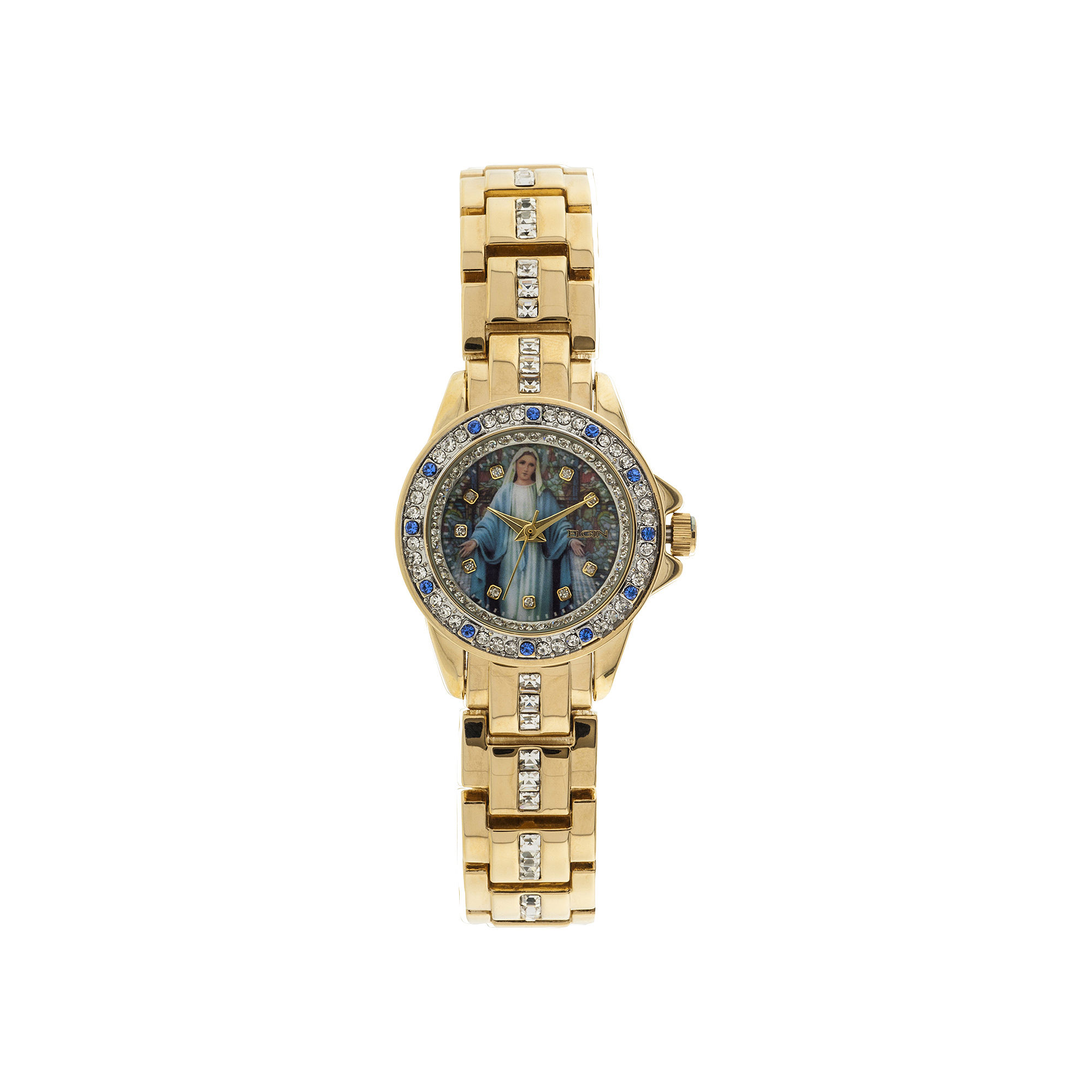 UPC 049353849485 product image for Elgin Womens Virgin Mary Crystal-Accented Watch | upcitemdb.com