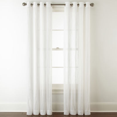 Linden Street Farmhouse Grommet Sheer Curtain Panel JCPenney Linden Street Farmhouse Grommet Sheer Curtain Panel JCPenney