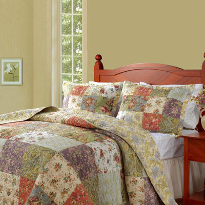 Greenland Home Fashions Blooming Praire Floral Quilt Set